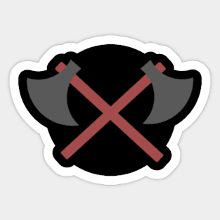 double axes Sticker